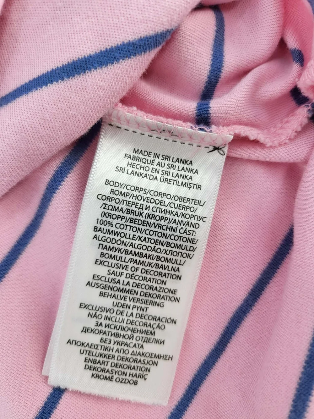 Ralph Lauren Pink Polo with Navy Stripes